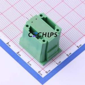 DB2ERHM-3.81-2*2P-GN Plug-in Terminal Block Bent Lead Through Hole,P=3.81mm Board-to-Board / Socket - Closed Screw Fixing 2x2P - Product Image 2