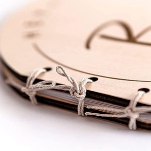 Olá bebê papel de madeira <span class=keywords><strong>Baby</strong></span> Shower Keepsake Guest Book para o presente do crescimento do bebê - Product Image 2