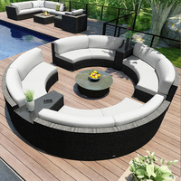 2025 nouveau Support personnalisation lit extérieur loisirs jardin rotin meubles extérieur balcon piscine canapé en plein air