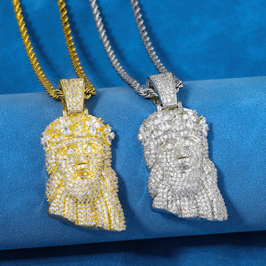 Colgante de Moissanita con Retrato Facial, Medallón Personalizado con Foto, Plata de Ley 925, VVS, Estilo Hip Hop, Brillante, Certificado GRA, Pasa Prueba de Diamante - Product Image 4