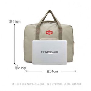 กระเป๋าเดินทางแบบถือสะพายขนาดใหญ่พิเศษ ทำจากผ้า Oxford สำหรับวันหยุดสุดสัปดาห์ พับเก็บได้ ขยายขนาดได้ มีช่องใส่รองเท้า สำหรับผู้ชาย - Product Image 2