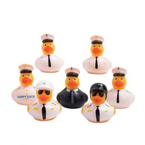 Colorful Plastic Stress-Relief Squeaky Yellow Duck Toy for Children's <b>Bathing</b> Wholesale Summer Series Cruise Design - Product Image 4
