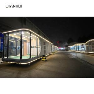 Premium placa de metal flexibilidad móvil contenedor prefabricado cabina cuatro personas <span class=keywords><strong>Apple</strong></span> cabina hotel con CE - Product Image 5