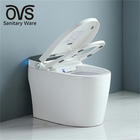 OVS S-trap 300mm Toilette électrique à pied automatique montée au sol 220V Toilettes intelligentes en céramique pour salle de bains