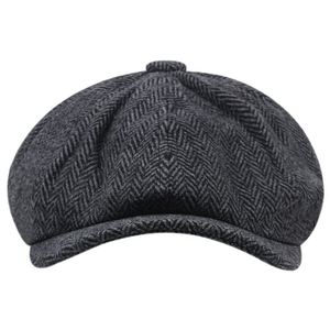 Gorro de hiedra de espiga a la moda precio barato al por mayor sombrero de vendedor de periódicos de 8 paneles para hombre - Product Image 5