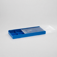 Boîte d'emballage carrée en plastique PP à double ouverture, 10 compartiments, écologique, anti-déversement, pour lames, hautement recommandée