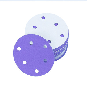 Disco de Lijado Abrasivo de Cerámica de 5 Pulgadas y 6 Agujeros con Respaldo Adhesivo para Pulir y Esmerilar Metal y Cerámica en la Industria Automotriz - Product Image 3