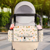 Organisateur universel portable pour bébé, porte-bouteille isotherme, imperméable, plusieurs poches, design suspendu détachable, sac de poussette
