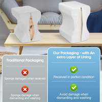 Coussin de genou en mousse à mémoire de forme avec tissu tissé pour soulager la douleur sciatique, idéal pour le repos au lit et le sommeil, avec massage magnétique pour une utilisation au lit