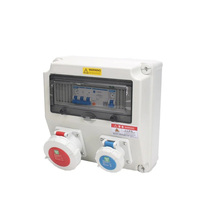 Boîte de distribution extérieure étanche IP66 ignifuge, prise 220V 40A, entrée 1x 32A 5P, sortie 1x 16A3P