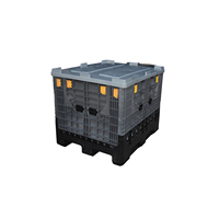 Transport de couleur personnalisée caisse pliable gestion des déchets bac en vrac en plastique 100% conteneurs en vrac en plastique recyclables