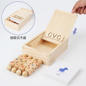 Bloques de lectura fonética de madera Montessori a escala 1:8, juguete educativo para aprender a leer y pronunciar, para principiantes en lectura, preescolar, de 3 a 6 años - Product Image 3