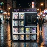 Máquina Expendedora de Flores para Exteriores con Pantalla Táctil, Autoservicio Automático, Ramo de Flores Frescas