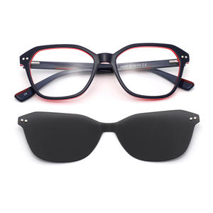 Gafas de Sol de Acetato con Marco Grande Estilo Europeo, Lentes Polarizadas TAC con Protección UV400, Unisex, Negras, G5122, Protección Solar para Conducir - Product Image 4