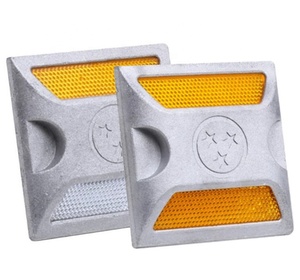 Panneaux de signalisation routière réfléchissants à remplir de sable pour la sécurité des allées, marqueurs de chaussée surélevés en aluminium, type œil de chat, à prix abordable - Product Image 1