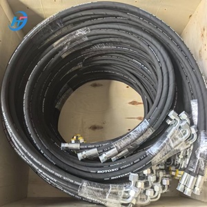 Super Fábrica De Alta Pressão 4-Ply Montagem De Mangueira De Borracha Hidráulica Reforçada Preto Temperatura Resistente Mangueiras Hidráulicas - Product Image 2