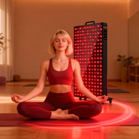 Appareil de luminothérapie LED infrarouge 5 longueurs d'onde à écran tactile pour soins de la peau et du corps, pour salons et saunas, modèle OEM/ODM, panneau vertical