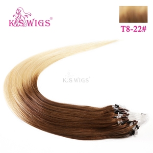 K.SWIGS T8-22# Ombre <b>Micro</b> Ring Remy Human Hair <b>Extensions</b> Cuticle Aligned Durable Gentle Reusable Natural Healthy Smooth Hair - Product Image 1