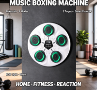 Machine d'entraînement électronique Music Boxing Target pour la maison, adultes et enfants, avec haut-parleur, 9 vitesses, 5 cibles, version améliorée