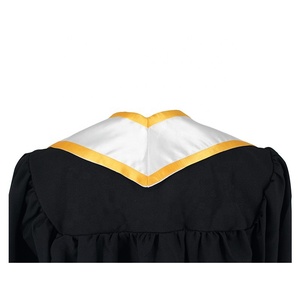 White <strong>Cheap</strong> Plain Wholesale <strong>Customize</strong> Manufacturer Trim University <strong>Graduation</strong> <strong>Stole</strong> With Gold Trim