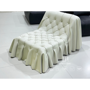 Sillón de Exterior de Cuero Blanco de Lujo para el Hogar, Oficina, Edificio, Sala de Estar, Apartamento, Hotel - Product Image 5