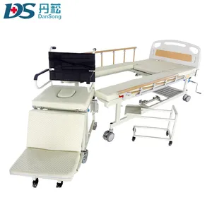 Beş fonksiyonları sağlık tıbbi hasta yatağı hastane yatağı tekerlekli sandalye ile
