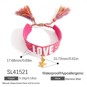 Design Sense Niche Jewelry Woven Adjustable <b>Bracelet</b> <b>Rainbow</b> LOVE Tassel <b>Bracelet</b> for Women - Product Image 5