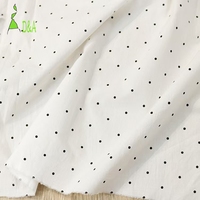 Tissu en coton lavé à pois imprimés haute densité 60S, doux et respirant, pour la confection de robes et de pyjamas pour femmes