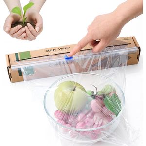 Film alimentaire compostable 12 po x 200 pi avec coupeur coulissant pour la conservation de la fraîcheur en cuisine - Product Image 1