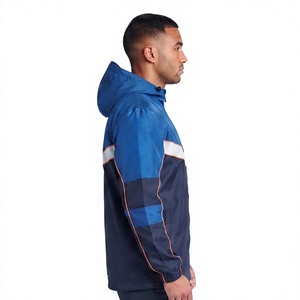 Chaqueta Deportiva para Hombre, Cortavientos, Transpirable, Diseño con Bloques de Color, Cierre de Cremallera, Estilo Deportivo, Corte Regular, para Invierno - Product Image 3