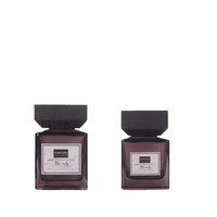 Diffuseur de parfum en verre sans flamme, fait main, sans alcool, à l'huile, parfum longue durée 5 mois, forme irrégulière translucide