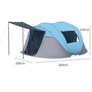 Tenda da Campeggio Familiare <span class=keywords><strong>per</strong></span> 5-8 Persone in Tessuto Oxford, 4 <span class=keywords><strong>Stagioni</strong></span>, 1 Camera da Letto, 1 Soggiorno, Impermeabile, Portatile <span class=keywords><strong>per</strong></span> Esterni - Product Image 2