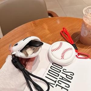 Factory Wholesale New Silicone Cartoon Football Sports Style Waterproof Coin Purse <b>Keychain</b> Portable Headphone Storage Pendant - Product Image 4