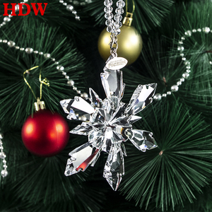Guangzhou Meistverkaufte Hochwertige Personalisierte Kristall-Weihnachtsornamente Lasergravur Schneeflocke Kreisform für die Familie - Product Image 4