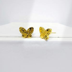 Prix usine – Nouveauté 2026 – Boucles d'oreilles clous papillon en argent sterling 925 plaqué or CNC, hypoallergéniques, pour enfants et femmes - Product Image 1