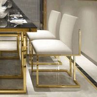 Luxuriöser Gepolsterter PU-Leder Klappbarer Drehbarer Esszimmerstuhl Goldener Edelstahlrahmen Modernes Design für Restaurant Hotel Zuhause