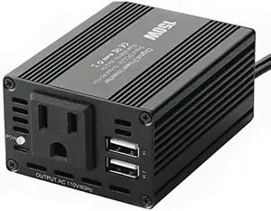 50W Auto Omvormer 12V Dc Naar 110V Ac Voertuig Gemonteerde Plug Adapter Converter Dual Usb Snel Opladen Voor Auto