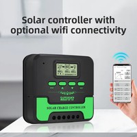 Contrôleur de chargeur solaire intelligent MPPT 24V12V double USB avec WIFI 10A30A 60A stabilisateur de tension pour système de batterie de panneau solaire