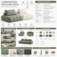 Nouveau style de canapé modulaire de luxe moderne en forme de nuage, canapé combiné durable et compressible, meubles de salon, décoration intérieure