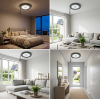 Lampu Plafon Tenaga Surya Tahan Air dengan Remote Control Lampu LED Hemat Energi untuk Penerangan Dalam Ruangan Rumah