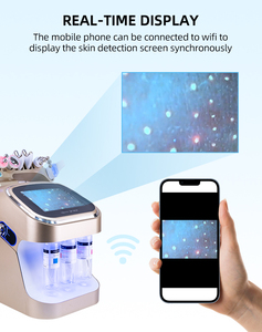 Máquina Facial Multifuncional de Hidro-Oxígeno con Analizador de Piel – Dispositivo de Cuidado Facial con Hidrodermoabrasión y Agua - Product Image 5