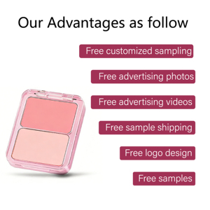Fard à joues aqueux 2-en-1 : blush et illuminateur, pâte brillante hydratante, poudre libre matifiante pour visage fin et joues plus pulpeuses - Product Image 6