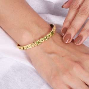 2026 Unique Design Trendy Gold Plated <b>Beaded</b> <b>Bracelet</b> for Wedding Anniversary Party Great Gift for Women - Product Image 3