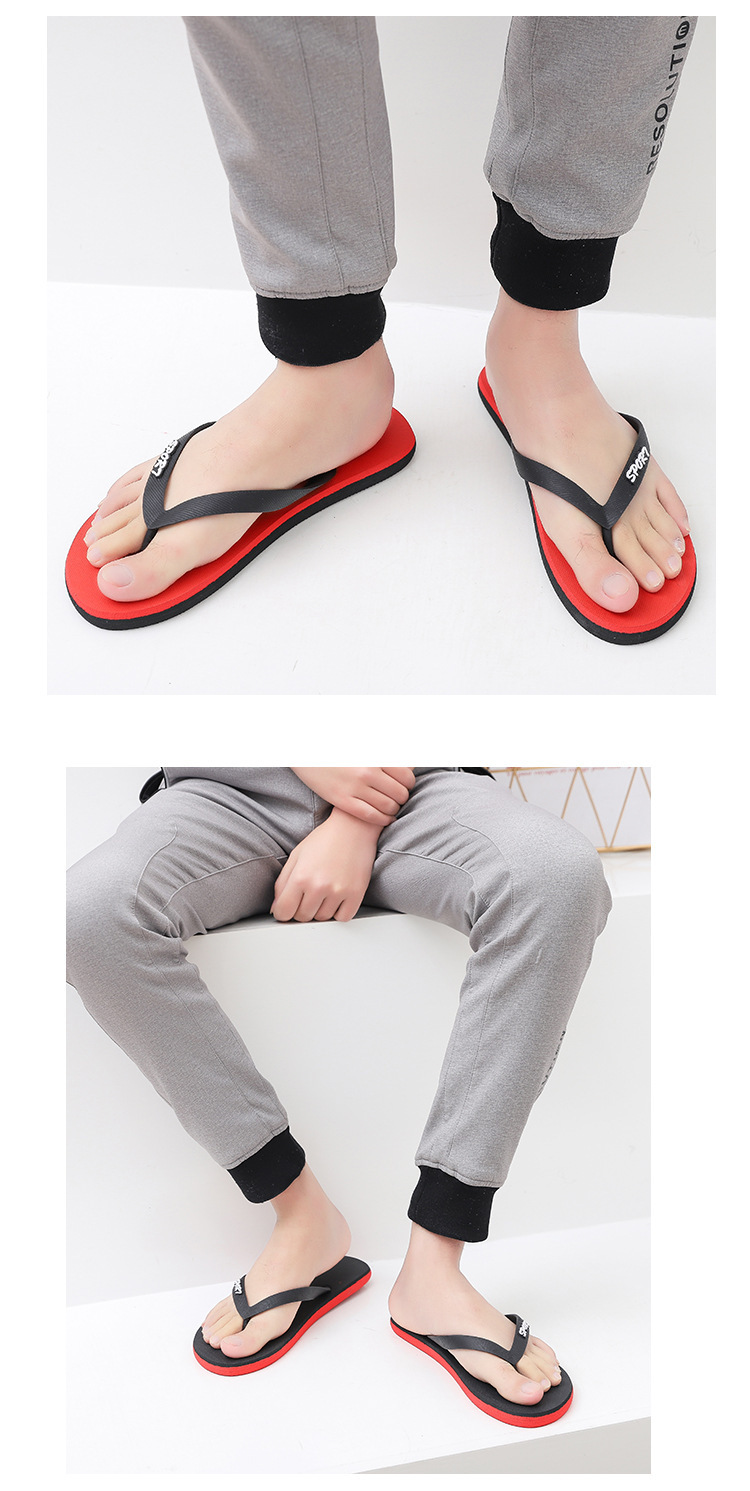 Wholesale Summer Beach Shoes PVC Flipflops Soft Non-slip Slipper Flat for Men