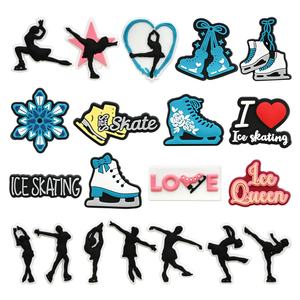 Popular deportes mujeres baratija zapatos de baile decoraciones al por mayor Yoga Ballet patinaje artístico PVC zuecos accesorios zapatos encantos - Product Image 3