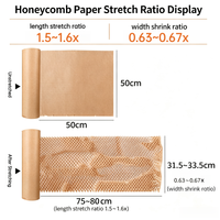 Certification FSC, stock disponible, papier kraft alvéolé écologique, rouleau d'emballage rembourré 30cmX50m/38cmX50m/50cmX50m