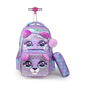 Superctue Custom OEM 3-in-1 Tas Ransel Sekolah Motif Kartun Anti Air Bahan Polyester Model Terbaru Dilengkapi Tas Makan Siang dan Tempat Pensil Beroda untuk Unisex - Product Image 3