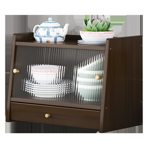 Kitchen Dish Cabinet With Glass Door And <b>Drawer</b> For <b>Storage</b> In Kitchen - Product Image 5