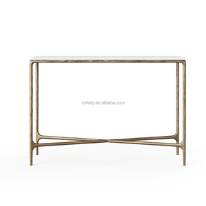 Ensemble de meubles de salon de luxe FERLY Base solide en <span class=keywords><strong>acier</strong></span> inoxydable Table <span class=keywords><strong>console</strong></span> en <span class=keywords><strong>verre</strong></span> de comptoir en <span class=keywords><strong>verre</strong></span> transparent - Product Image 1