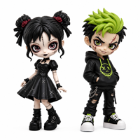 Figur PVC Halloween Gothic yang Dapat Disesuaikan, Pabrik OEM, Mainan Koleksi Plastik ABS yang Dipersonalisasi untuk Hadiah, Mainan Seni Plastik